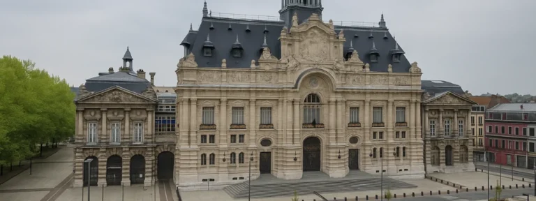 Façade de l’Hôtel de Ville de Roubaix, secteur desservi par Élagage Tourcoing
